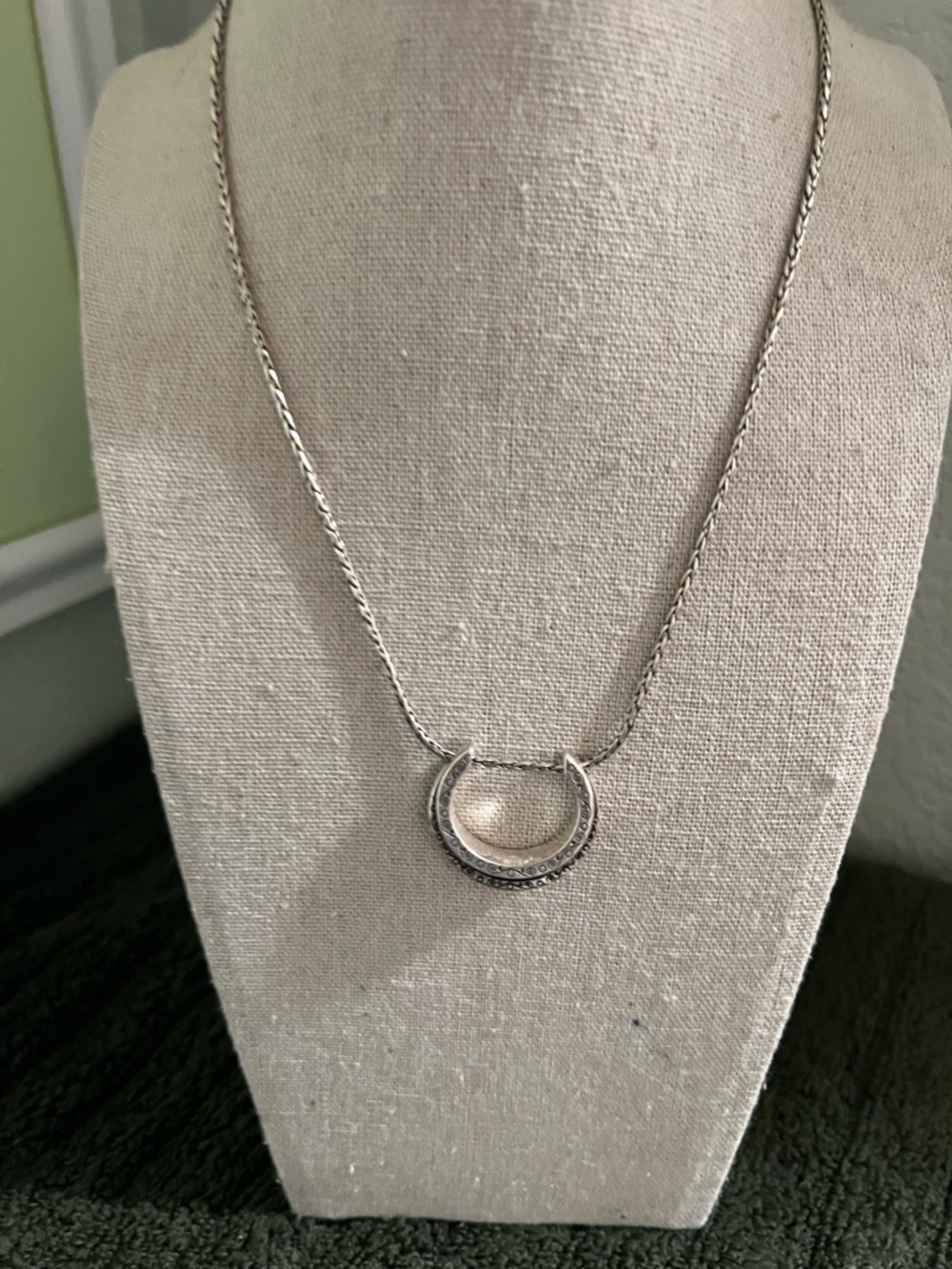 Brighton Silver Double Crescent Necklace BRNK